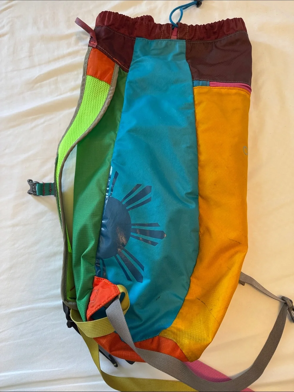 cotopaxi Colorblock Yellow, Teal & Orange hiking backpack